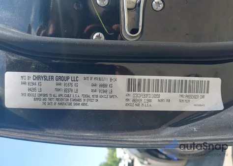 2015 Dodge Dart Gt z USA, uszkodzony, nr VIN 1C3CDFEB3FD116958